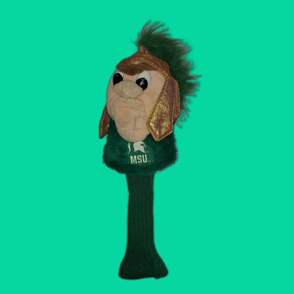Vintage Michigan State Spartans MSU Sparty Golf Club Driver Cover - Picture 1 of 3